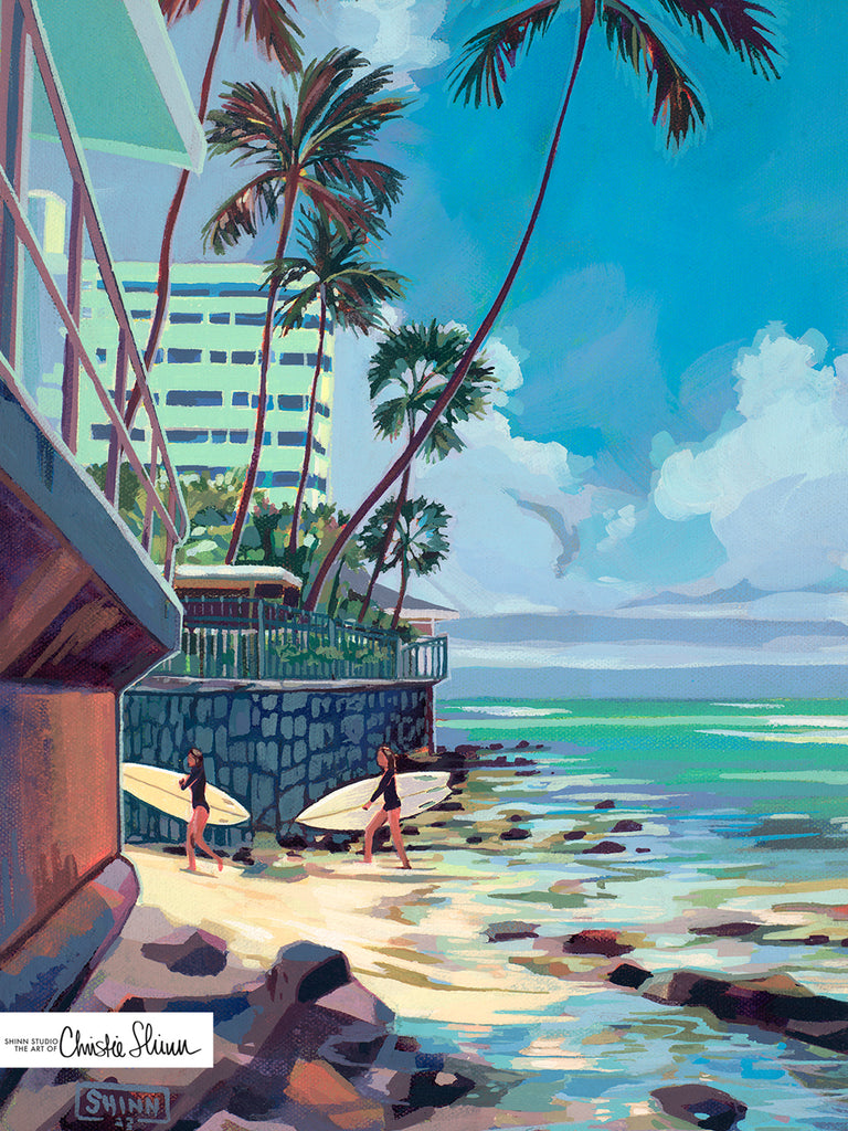 Under the Seawall Art Print by Christie Shinn