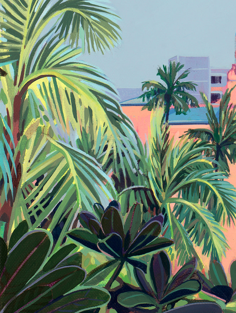 ROYAL AMONG THE PALMS - CANVAS GICLEE